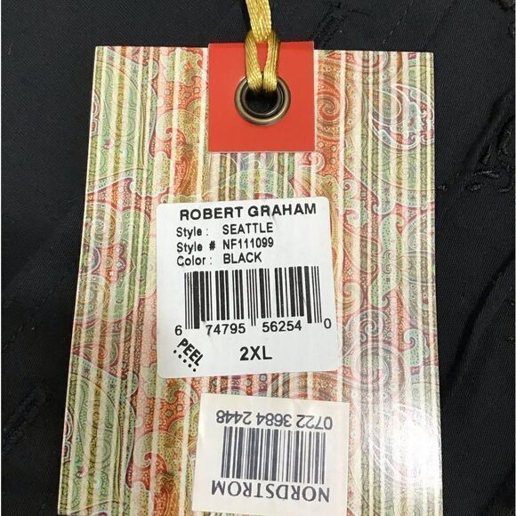 Robert Graham Black Seattle Button Down Shirt Size 2XL - Picture 14 of 14